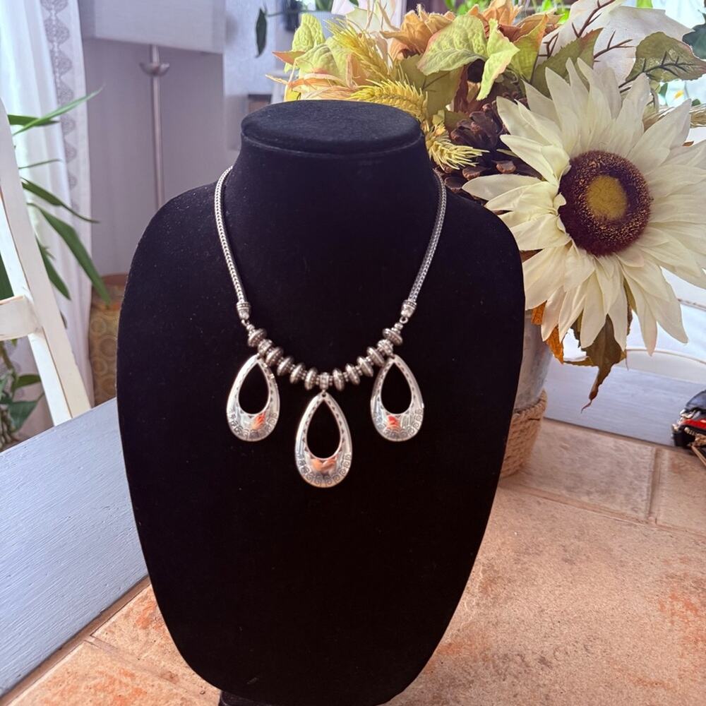 Brighton Silver Tone Statement Necklace